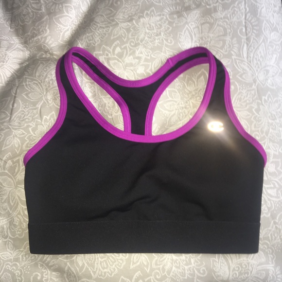 Black and Purple Champion Sports Bra - Picture 1 of 2
